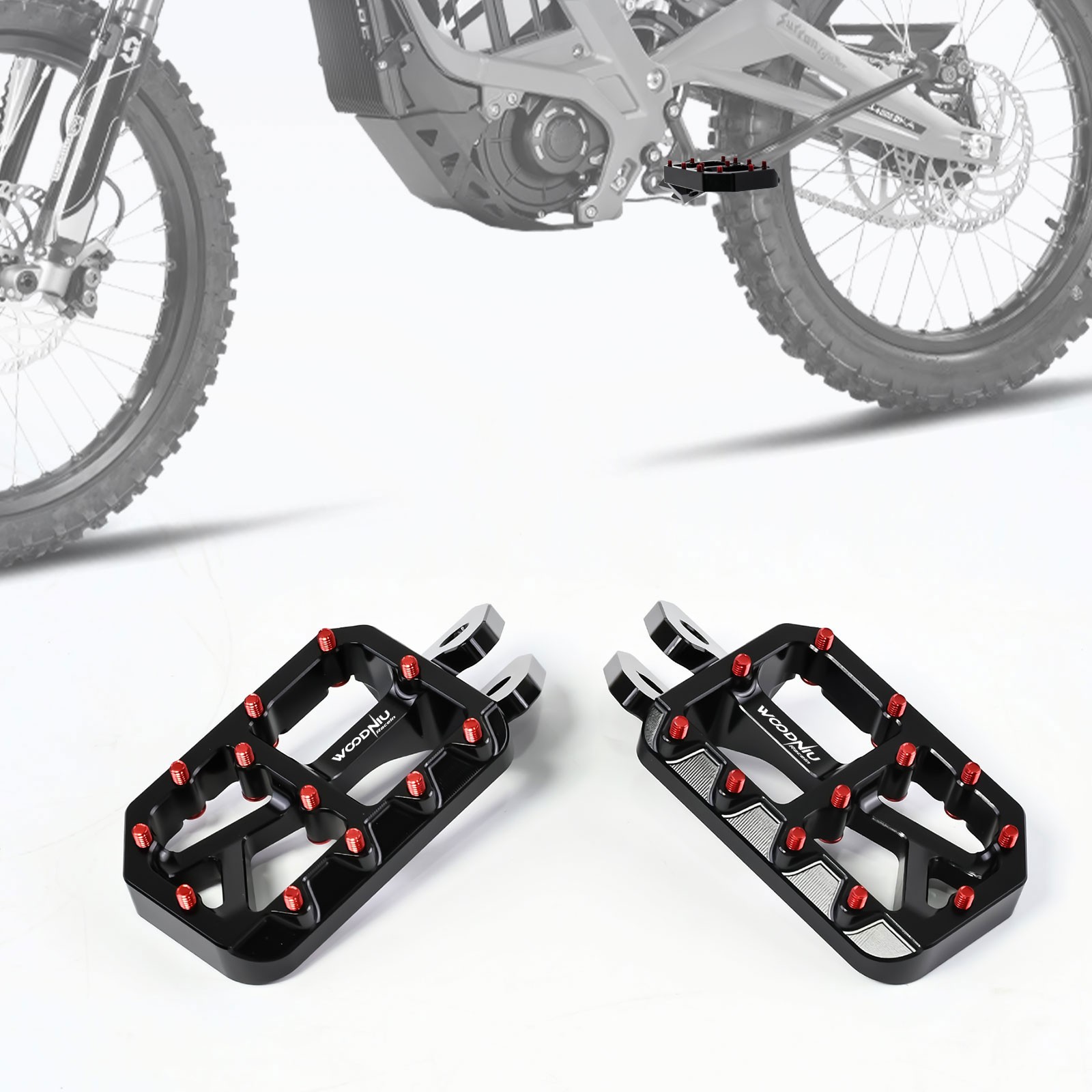 CNC Aluminum Alloy Pedals Foot Pegs Footpegs for Sur Ron Light Bee X Segway X160