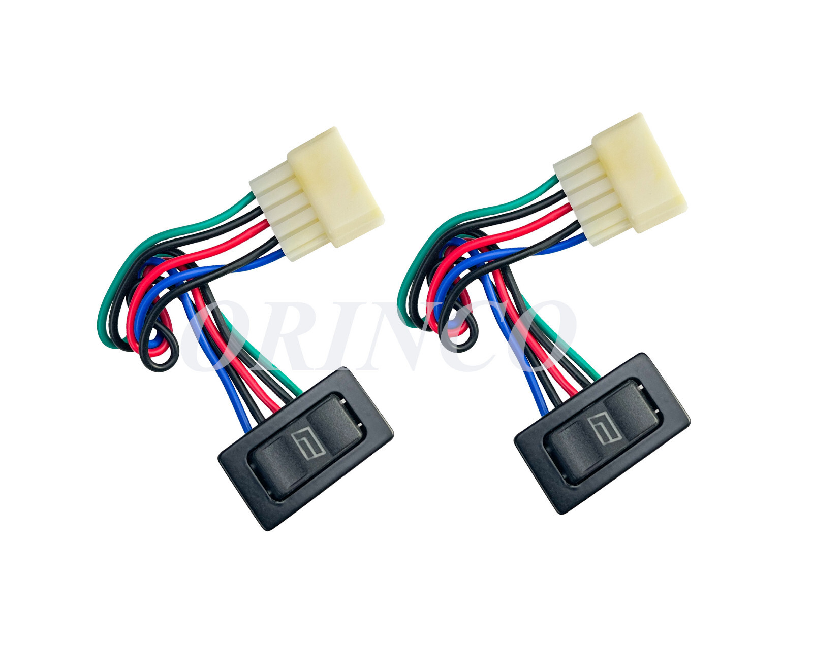 2) RS311 – NEW UNIVERSAL 5 PRE-WIRES POWER DOOR LOCK/POWER WINDOW ROCKER SWITCH