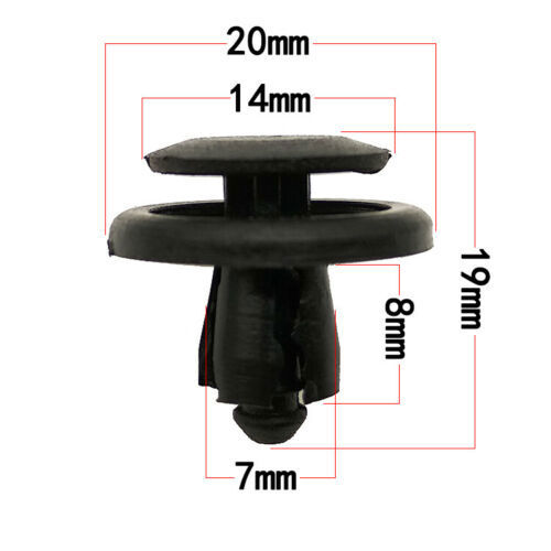 100 x Trunk Screw Rivets Set Car Bumper Fender For Auto Plastic Fastener Clips