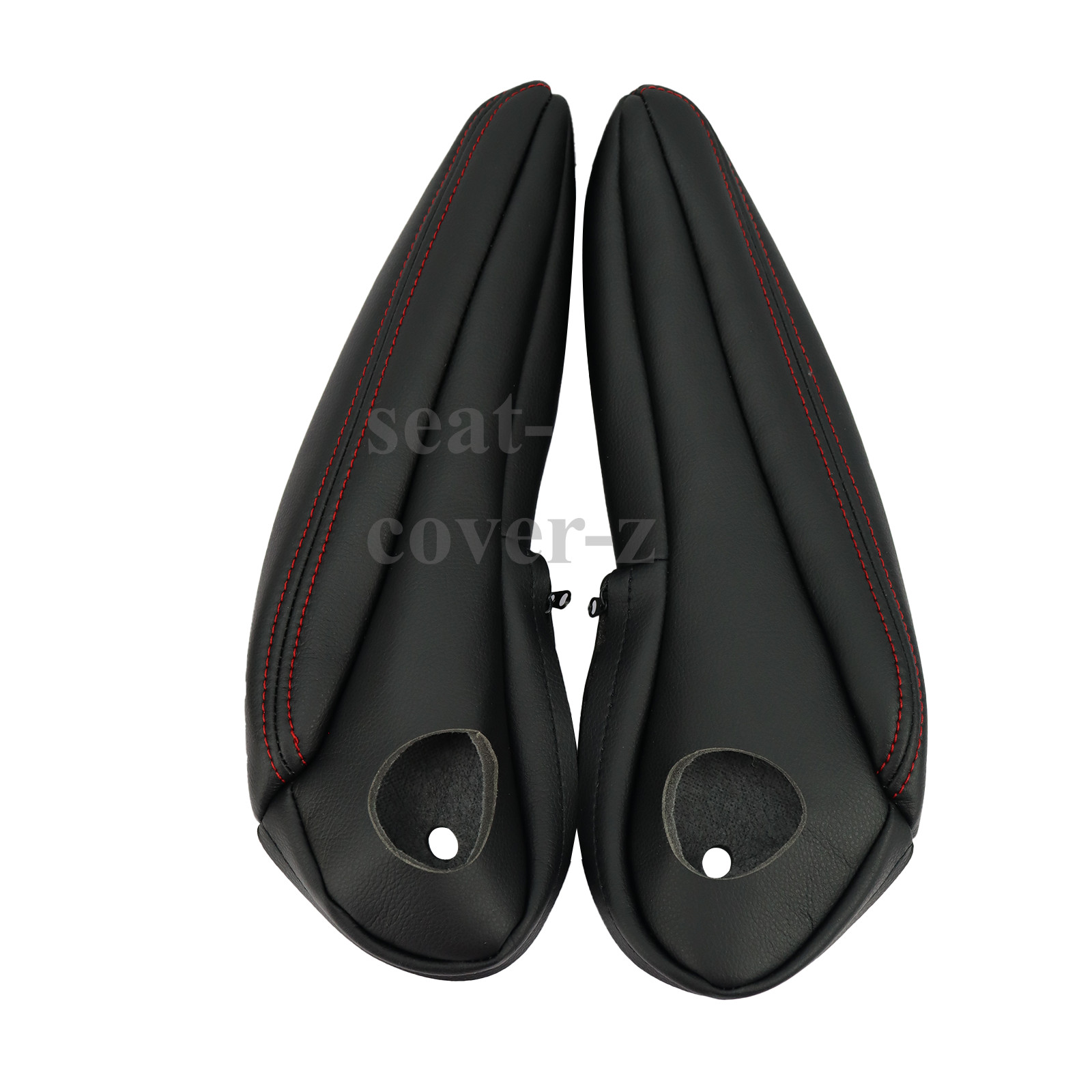 Armrest Leather Black Cover For 2008-2020 Dodge Grand Caravan Seat RED seam