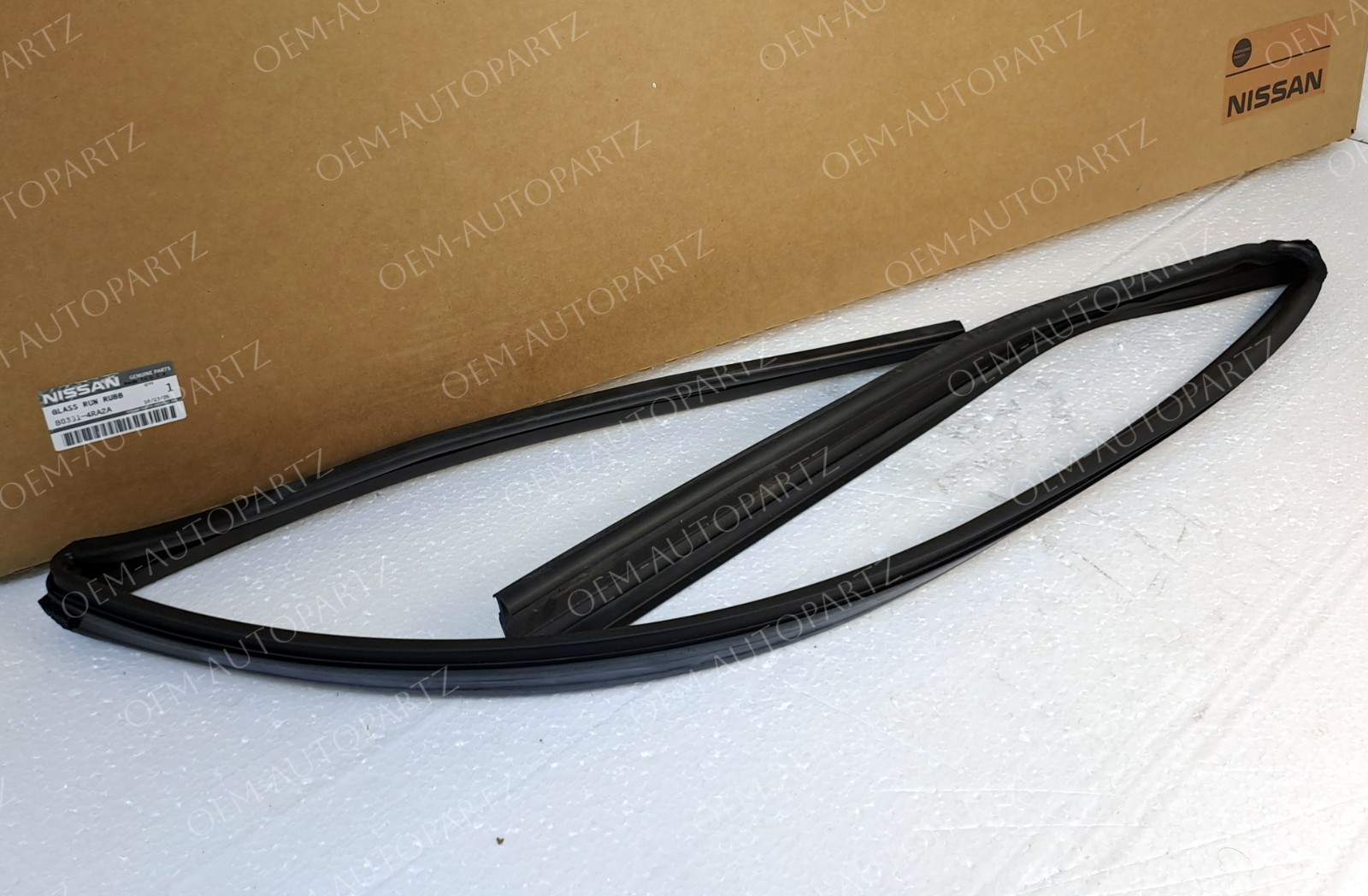 80331-4RA2A Nissan Maxima 2016-2023 Left Front Door Glass Run Weatherstrip OEM