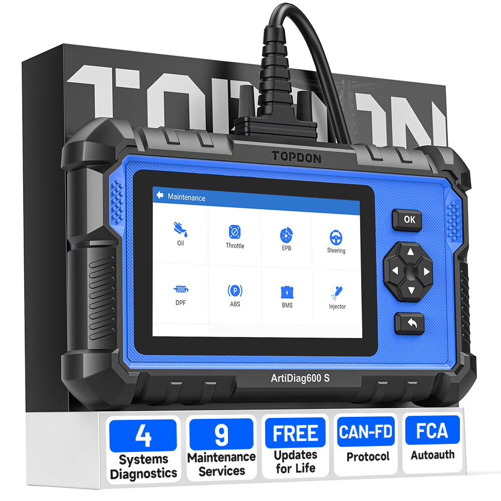 TOPDON AD600S OBD2 Scanner Engine ABS SRS SAS AT TPMS EPB Diagnostic Scan Tool