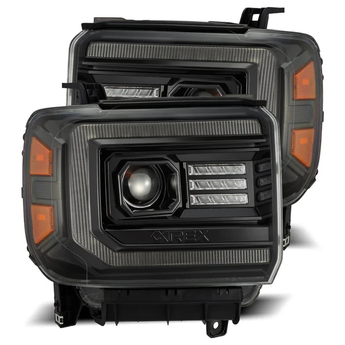AlphaRex 880614 LUXX LED Projector Headlights for 2014-2018 GMC Sierra 1500/2500