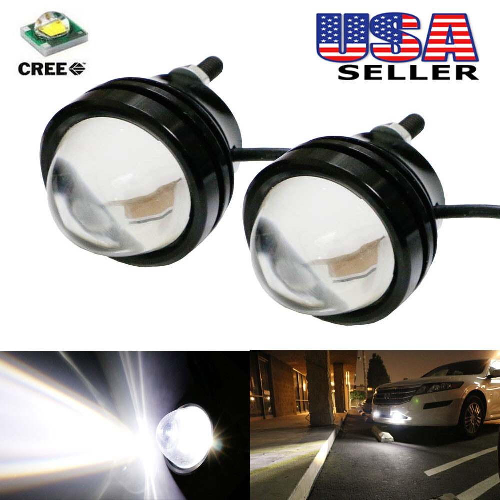 White High Power 5W Bull Eye LED Projector Lights For Fog DRL Parking or Backup