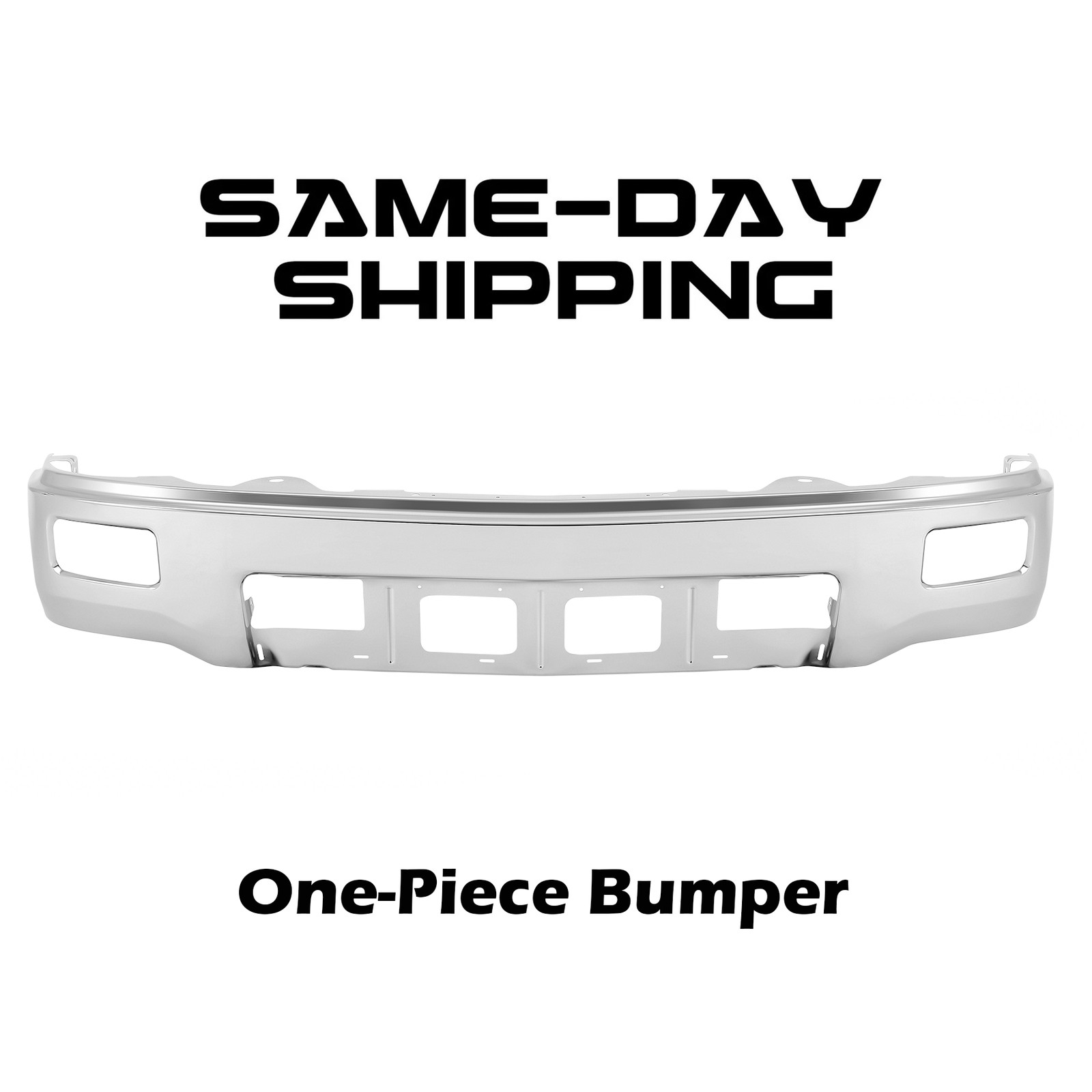 For 2014-2015 Chevy Silverado 1500 Front Bumper Chrome W/ Fog Hole-One Piece