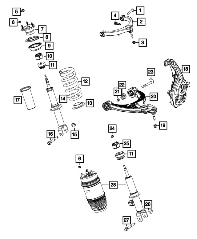 Genuine Mopar Front Coil Spring Right 68544251AA