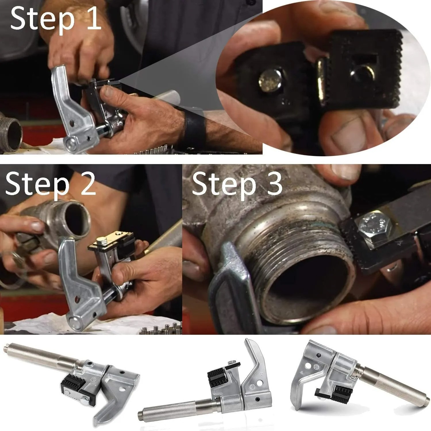 6Pcs/set Standard Die & 1-1/4”-5” O.D Thread Chaser 7402 Restore Kit Tool