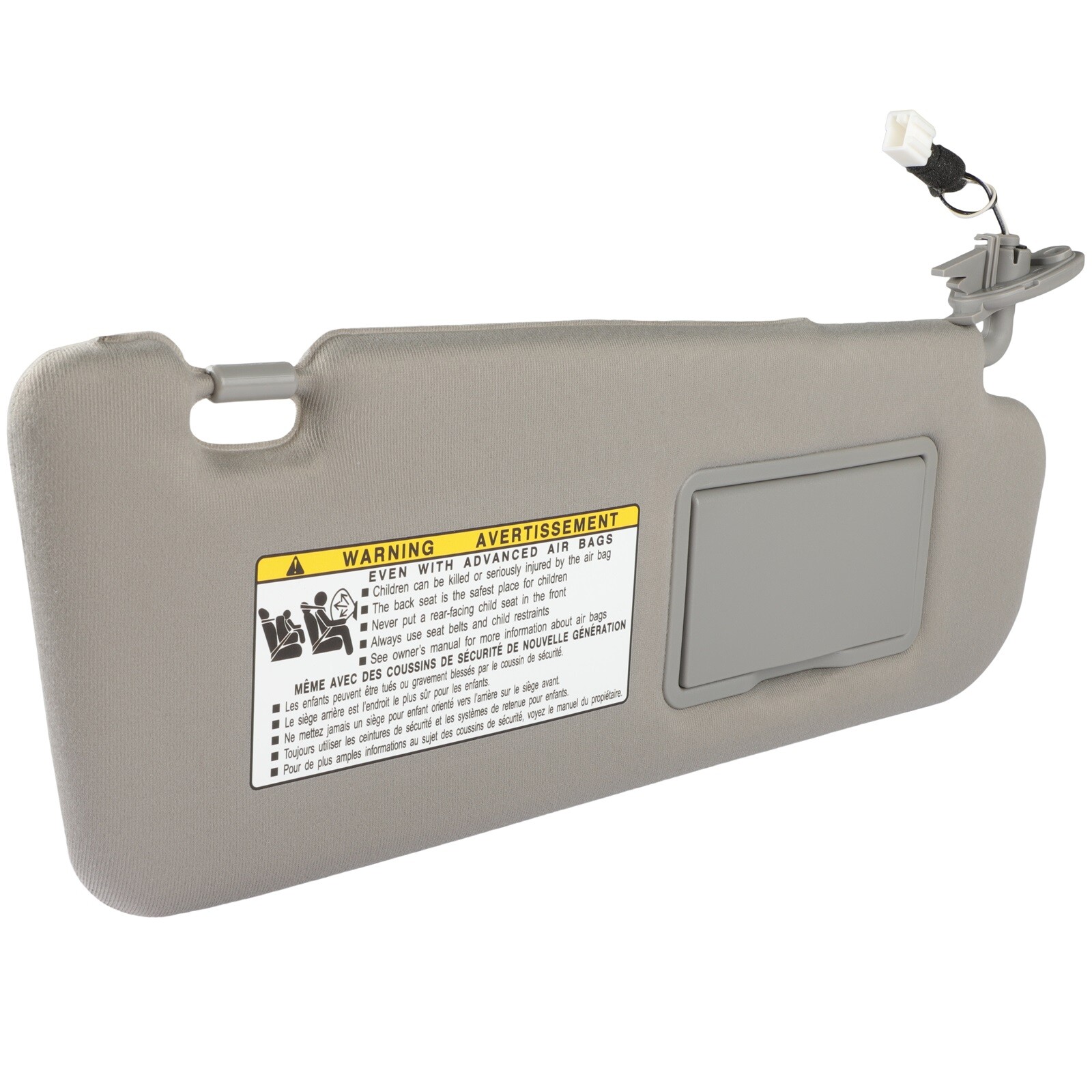 85202-0A750-QSQQH For Hyundai Sonata 2.4L 3.3L Sun Visor Gray RH W/Lighted 06-08