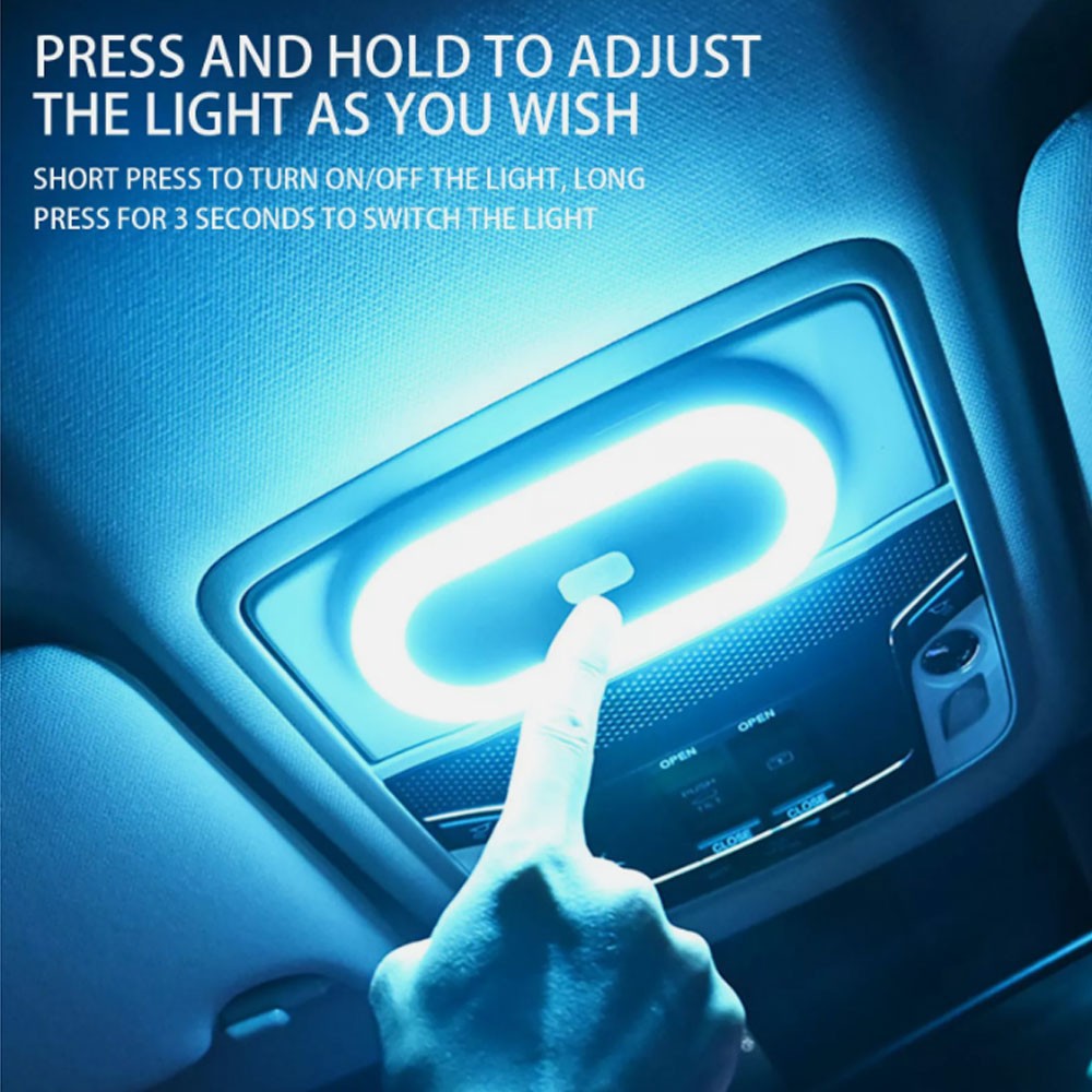 1x Magnetic LED Light Car Accessories Interior Atmosphere Light Bright Lamp