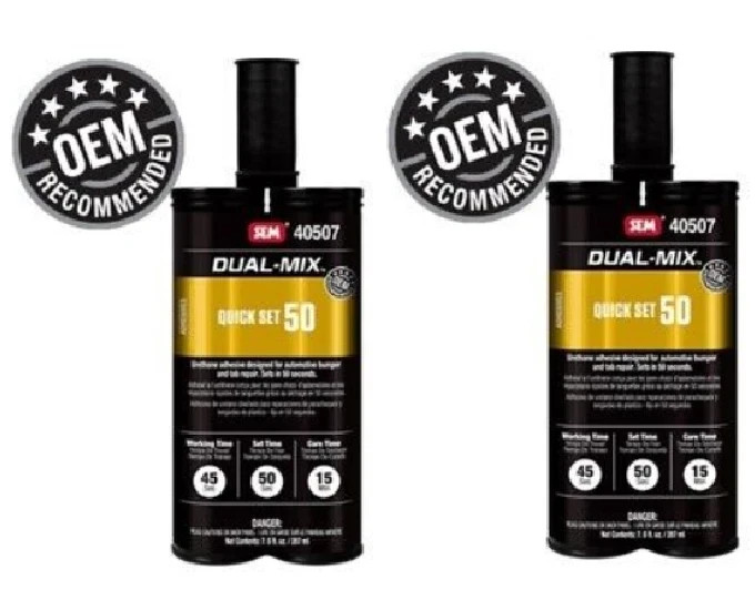 SEM 40507 Dual-Mix Quick Set 50 Plastic Repair & Bonding 7 oz. (2 Pack)