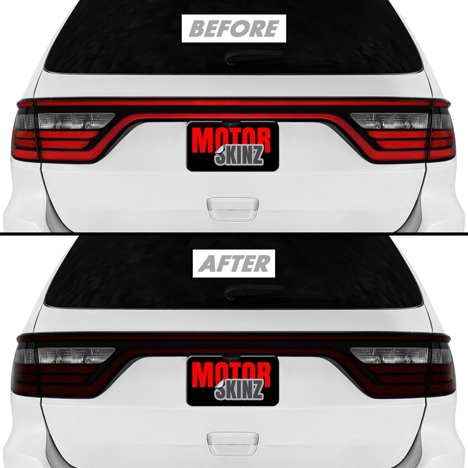 FOR 2014-2024 Dodge Durango Tail Light Cutout SMOKE Precut Vinyl Tint Overlays