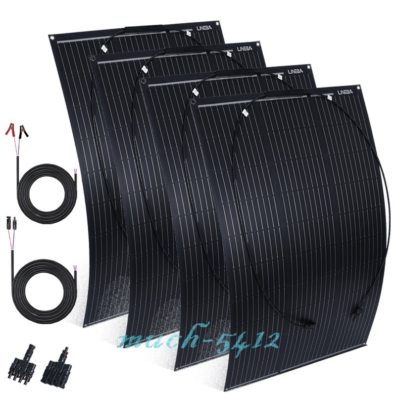 100W Flexible Solar Panel Mono 12V Portable Power Camping Home RV Battery Charge