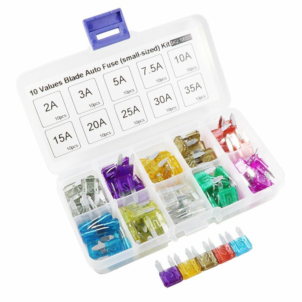 120 PCS Mini Blade Fuse Assortment Auto Car Motorcycle Truck FUSES Kit APM ATM