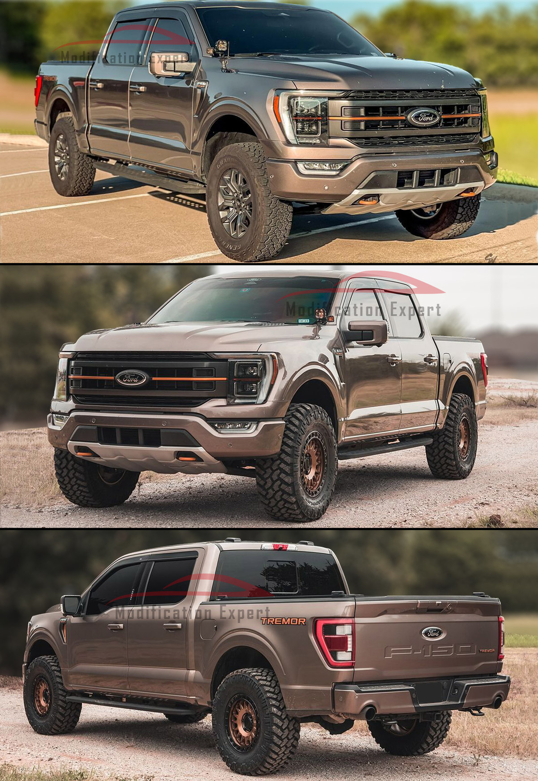For 2015-2025 Ford F150 Crew Cab Smoke Tinted Window Visor Rain Guard Deflector