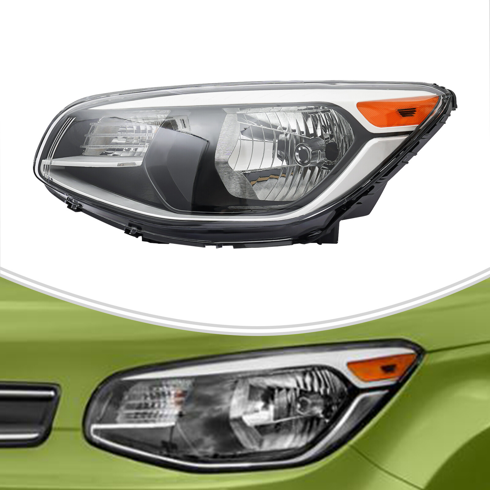 Halogen Headlight Headlamp Assembly Left Driver Side For Kia Soul 2014-2019