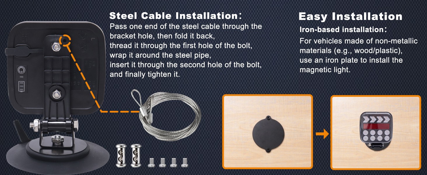 Wireless Magnetic Trailer Lights Kit for Trucks, Boats, RVs – IP67 Waterproof