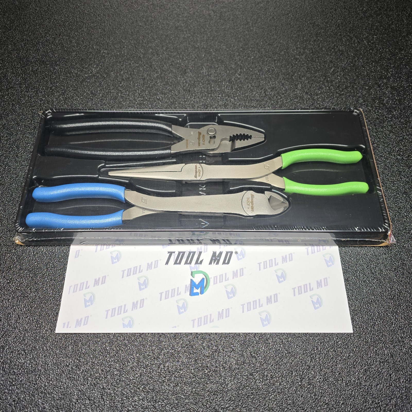 Snap-on Tools USA NEW 3pc Assorted Color Heavy-Duty Plier Set PL330ACF