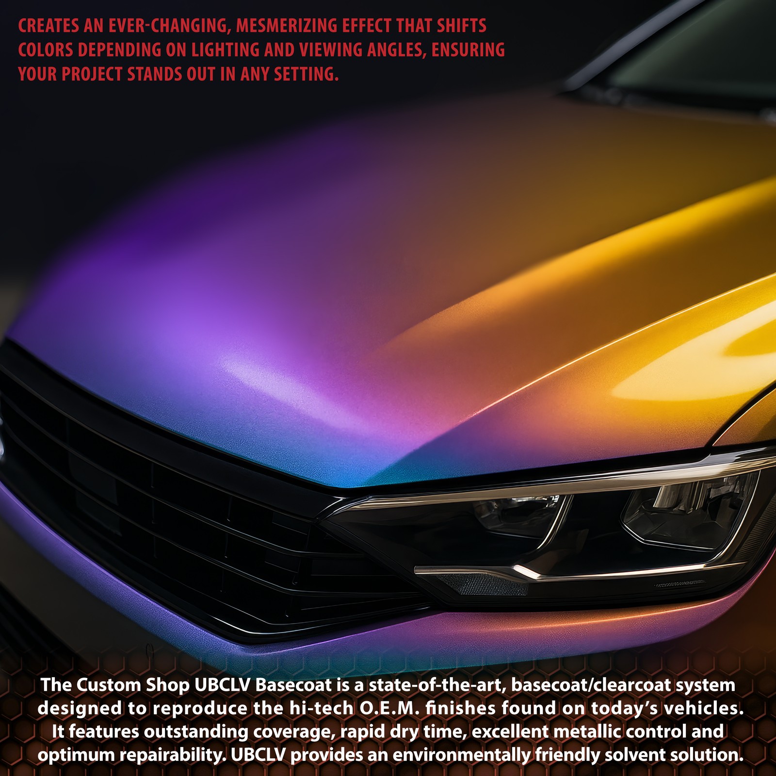 CCS Custom Color Shift Automotive Paint – Sapphire to Red Shifting Effect – 4oz