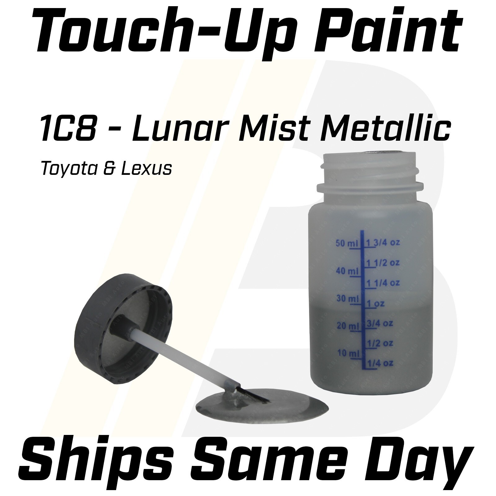 1C8 Lunar Mist Metallic – 1 Oz Touch Up Paint Kit w/ Brush for Toyota Lexus