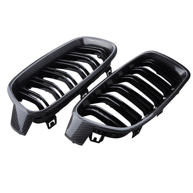 Carbon Fiber Black Front Kidney Grille For BMW 3 Series F30 F31 M3 Style 2012-18
