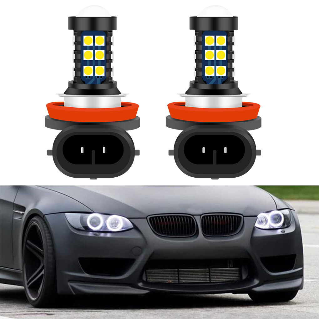 2Pack 6500K White H8 LED Light Bulbs Angel Eyes Halo Ring For BMW E92 E91 E60
