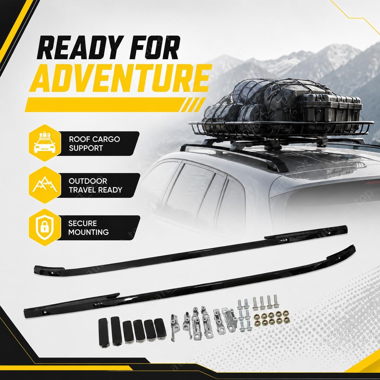 Fits LAND ROVER Discovery Sport 2015-2025 Side Rail Roof Rack Rail Crossbar