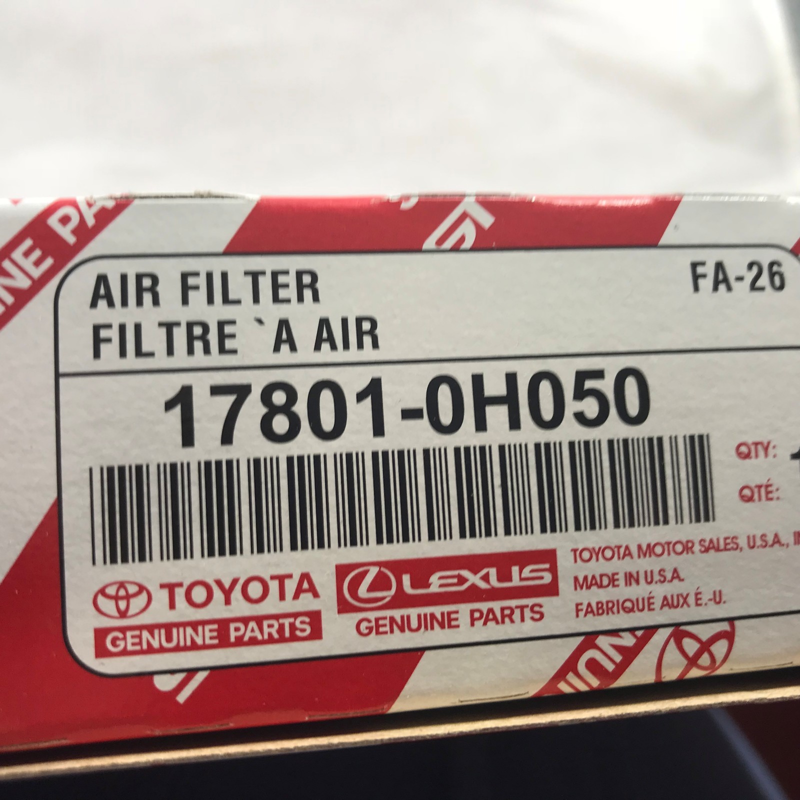 Toyota OEM 2007-2016 Camry Engine Air Filter Element 17801-0H050 Factory