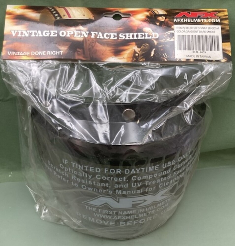 New Genuine AFX 0131-0079 Shield Flip 3-Snap SR GDSM, Gradient Dark Smoke