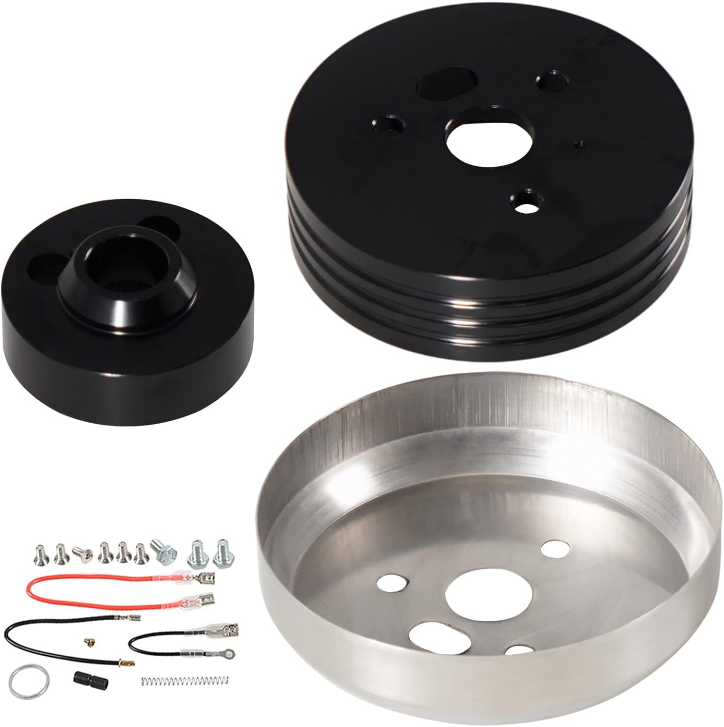 5 & 6 Hole Steering Wheel Polished Hub Adapter Flaming River Ididit For GM Chevy