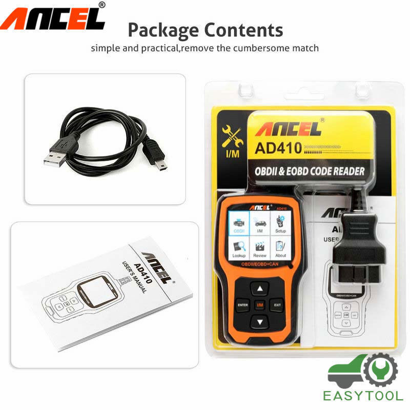 ANCEL AD410 Car Engine Diagnostic Scanner Tool OBD2 Scanner Fault Code Reader