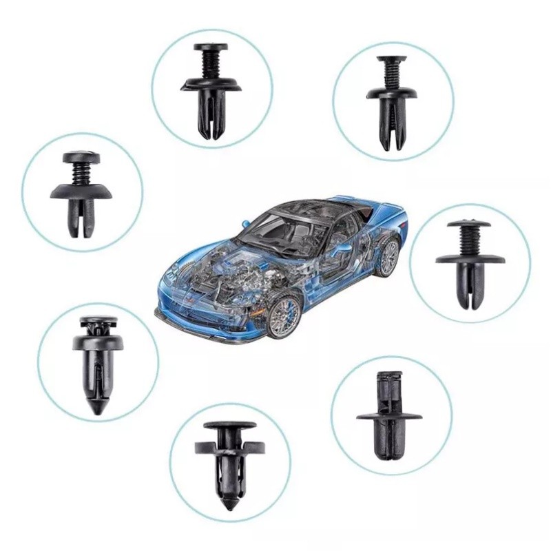 925Pcs Car Body Push Pin Rivet Trim Panel Side Skirt Fastener Clips Assortment