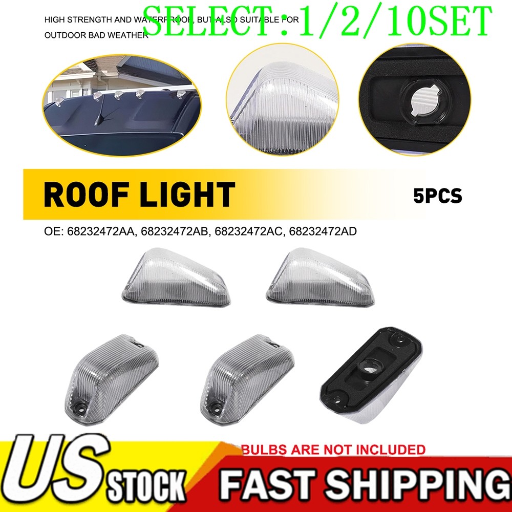 Cab Roof Marker Running Light Housing For 2014-23 RAM Promaster 1500 3500 1~10X