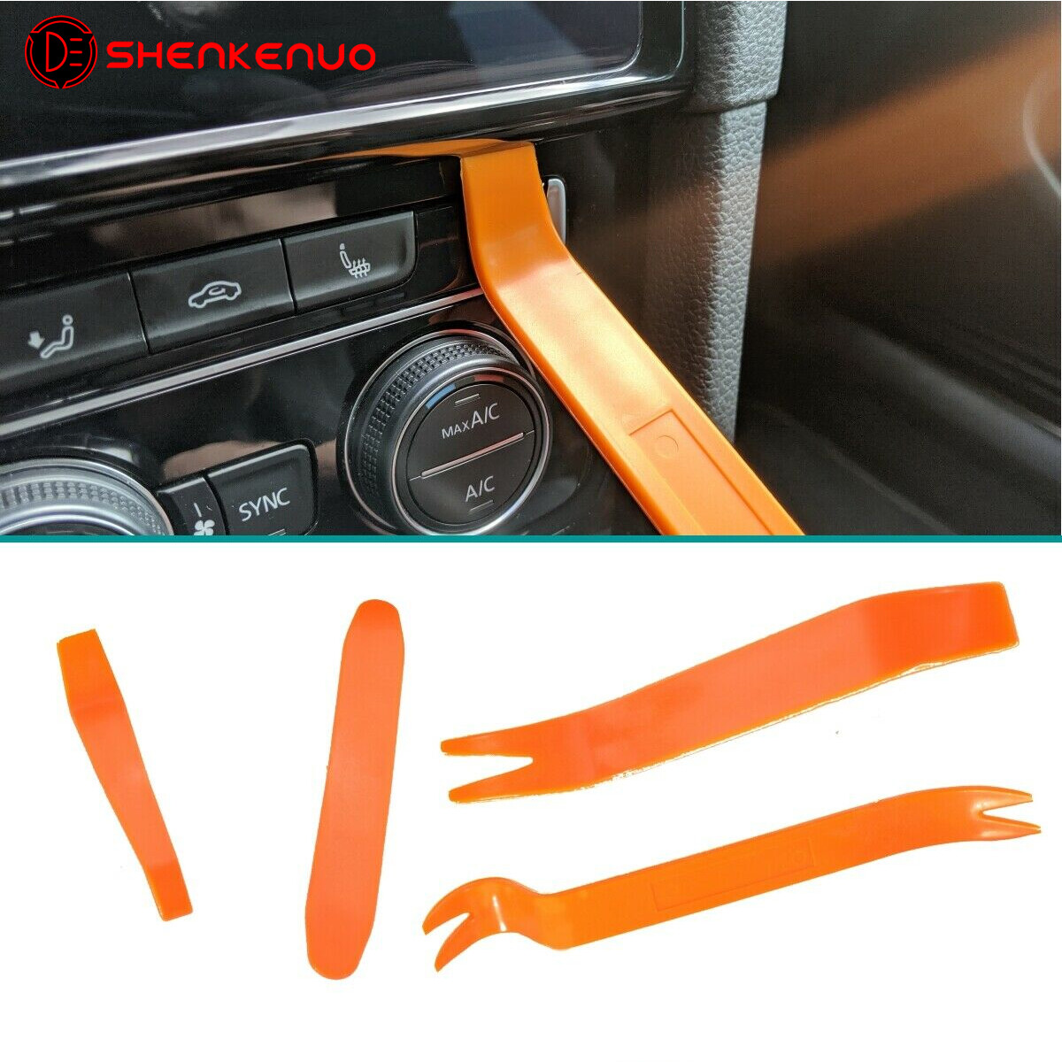 Car Trim Removal Tool Kit Panel Door Pry Dash Interior Clip Set Plastic 4 Pcs