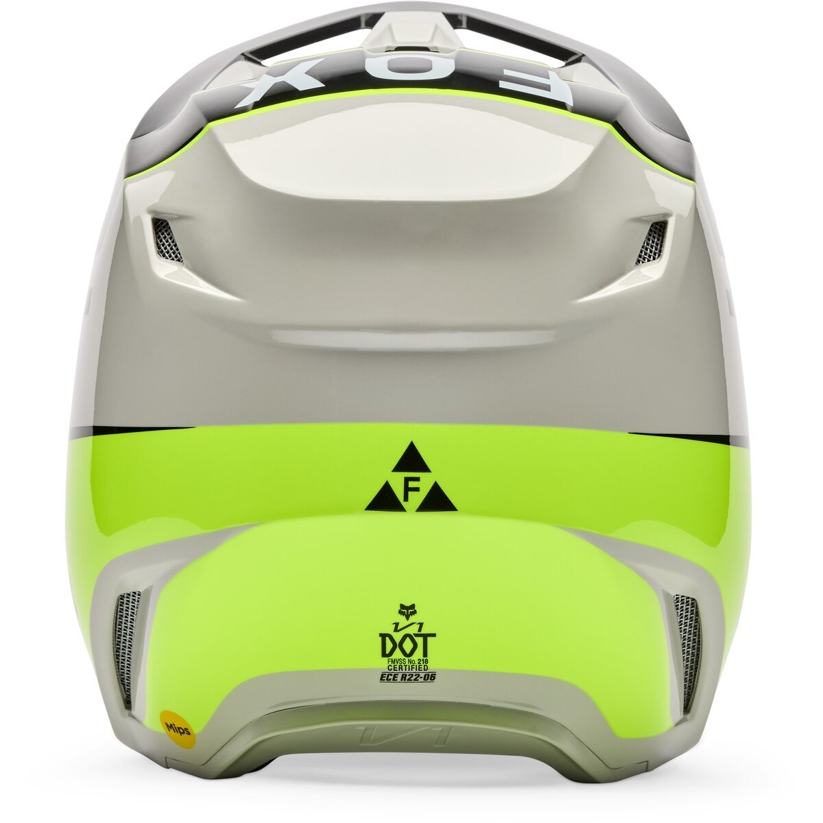 Fox Gray/Yellow V1 Collect Helmet 36380-086-M
