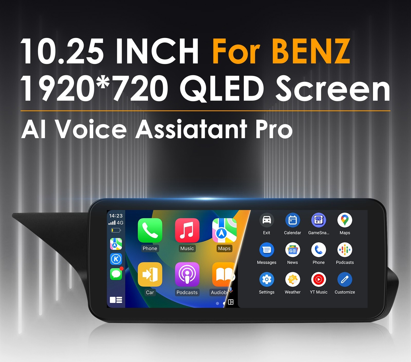 For Benz E Class W212 E350 2009-2012 NTG4.0 10.25″ Android13 Car GPS Radio 2+32G