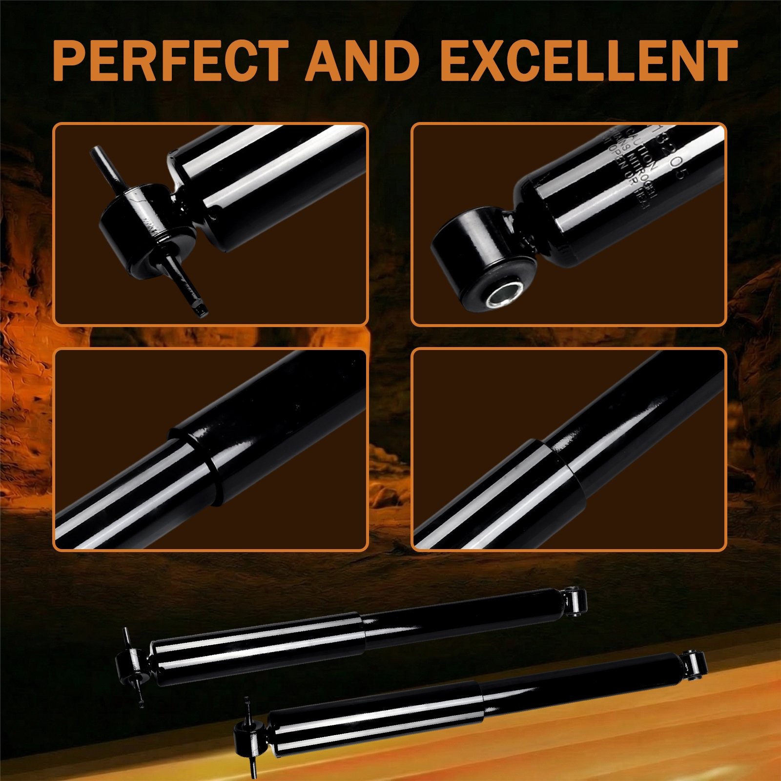 For 2007-2018 Jeep Wrangler 3.8L V6 Rear Shocks Absorbers Struts Pair Set