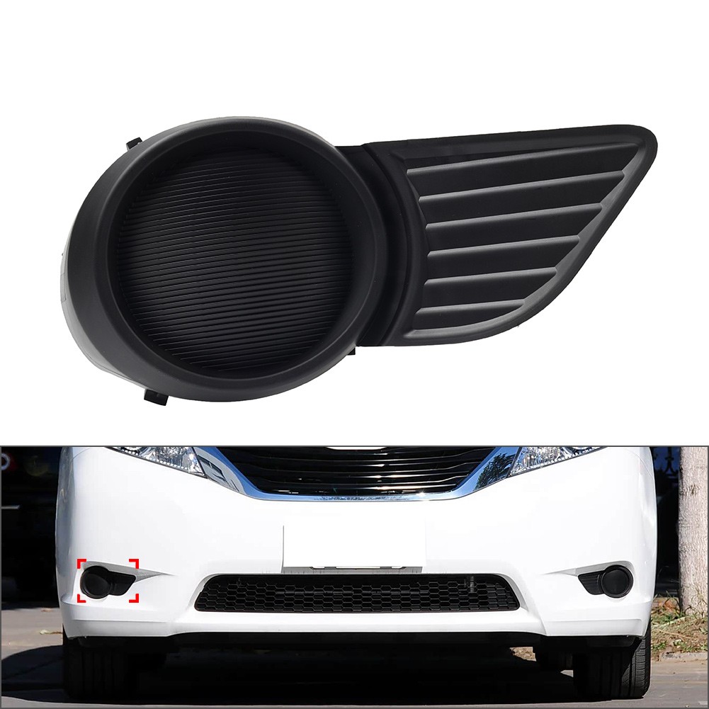 1x Front Right Side Fog Light Lamp Bezel Cover Black For Toyota Sienna 2011-2017