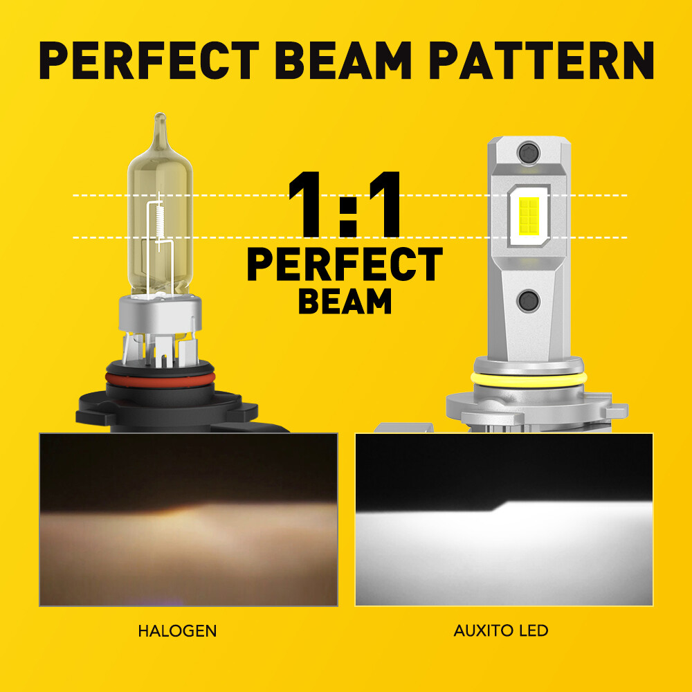AUXITO HB3 9005 LED Combo Kit Headlights High Low Beam Bulbs 6500K Super Bright
