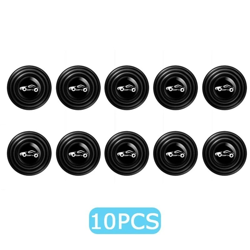 10X Car Door Anti-Shock Silicone Pads Shock-Absorbing Gasket Thicken Accessories