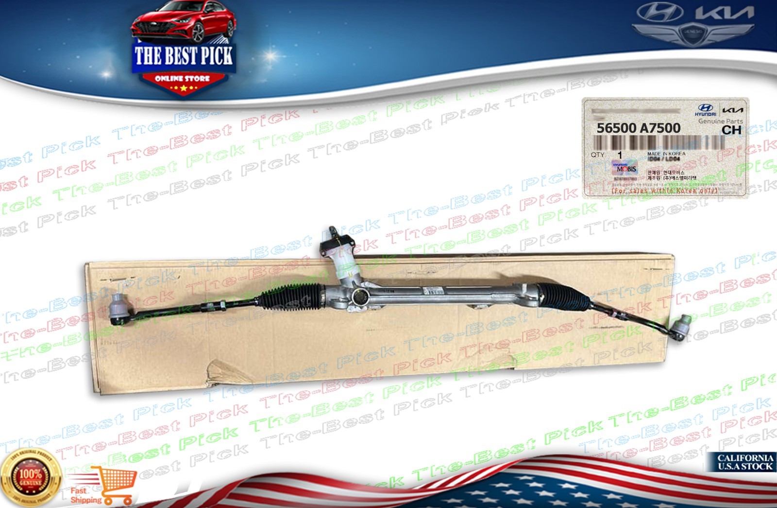 Genuine Steering Gear Rack And Pinion Assy ⭐OEM⭐ Kia Forte 2014-2018 56500A7500
