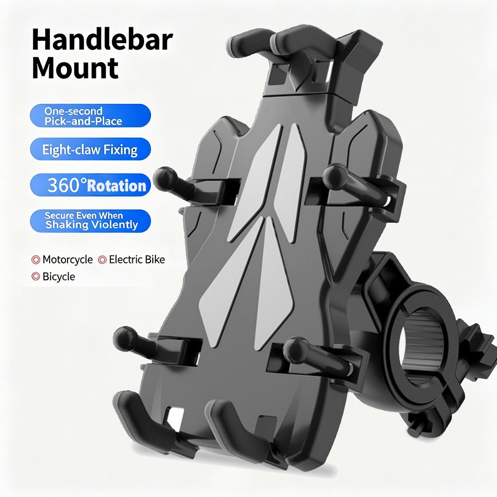 Universal Shockproof Phone Holder Mount 360 Rotation for Bike Motorcycle Scooter