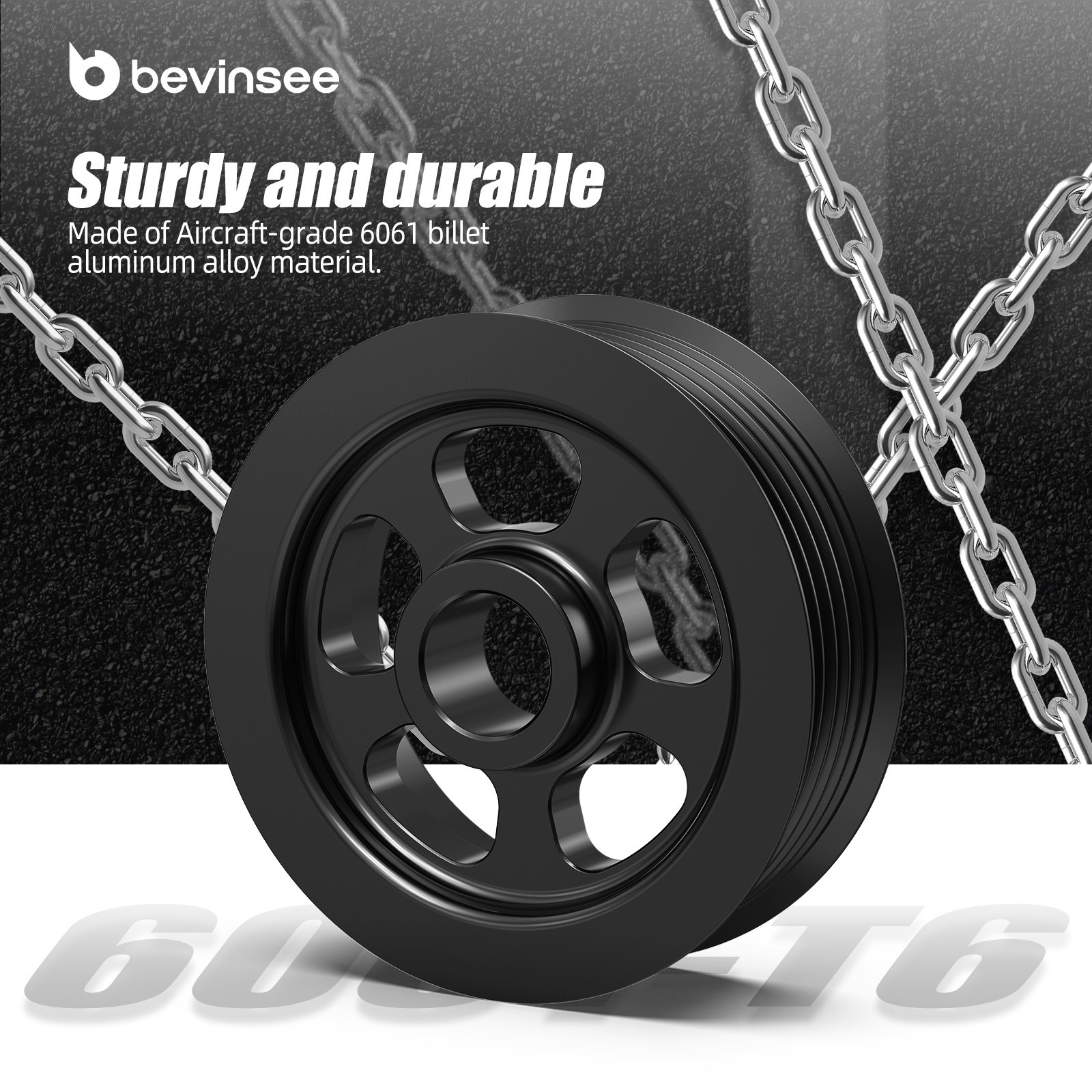 For LS1 LS2 LS3 LS6 LS 3″ OD Billet Aluminum Overdrive 6 Rib Alternator Pulley