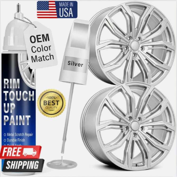 Wheel Repair Kit Silver Rim Touch Up Paint Car Wheel Paint Recover Scratch Fix
