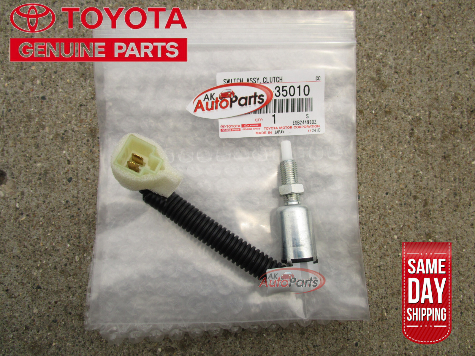 FITS: 84 – 95 TOYOTA 4RUNNER MANUAL TRANSMISSION CLUTCH START SWITCH OEM NEW
