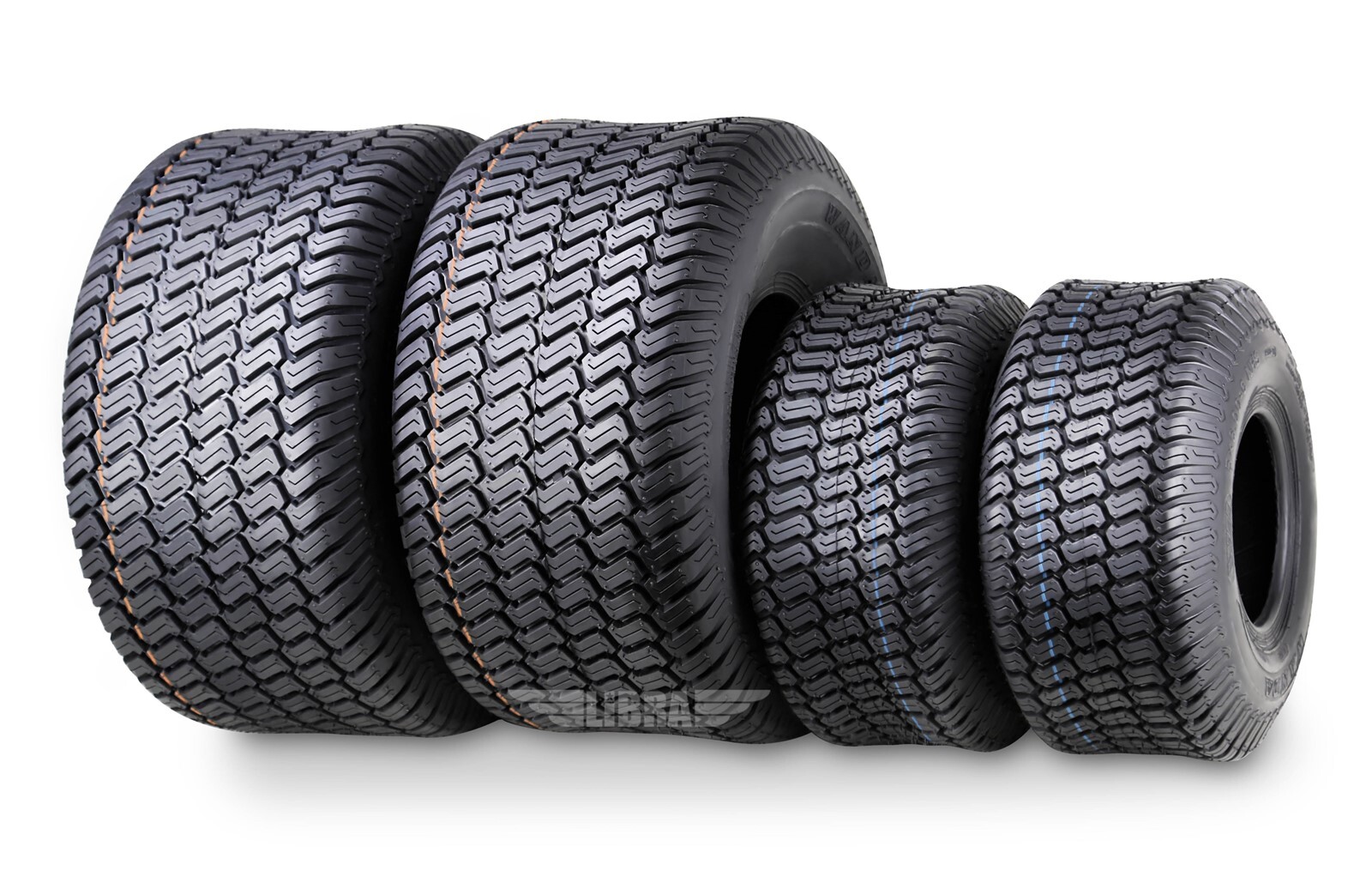 Set 4 WANDA 15X6-6 & 20X8-8 Lawn Mower Tractor Cart Turf Tires 4 Ply-13016/13035