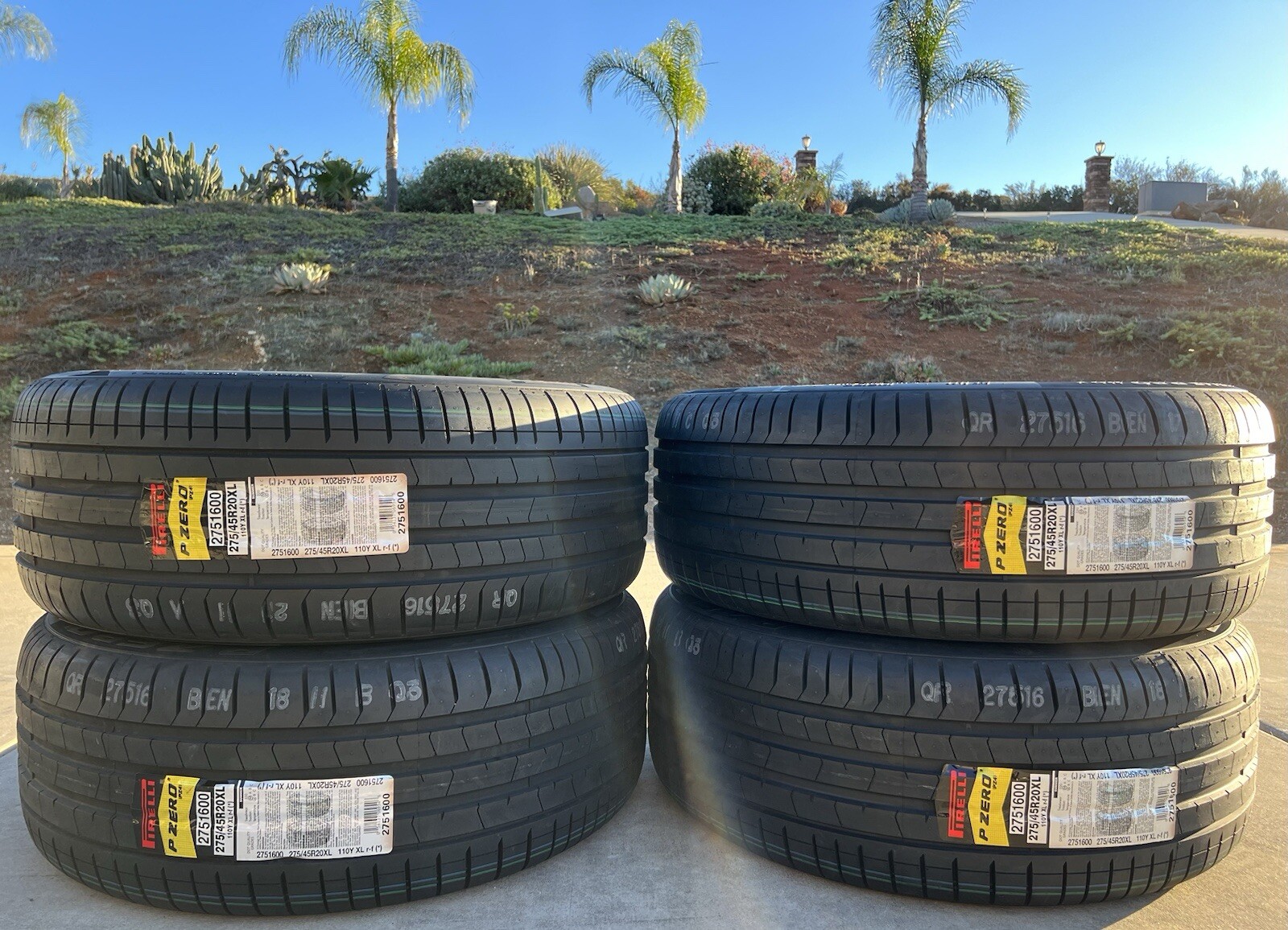 Set of FOUR BRAND NEW 275/45R20 Pirelli P Zero PZ4 Luxury Run Flat RFT BMW Tires