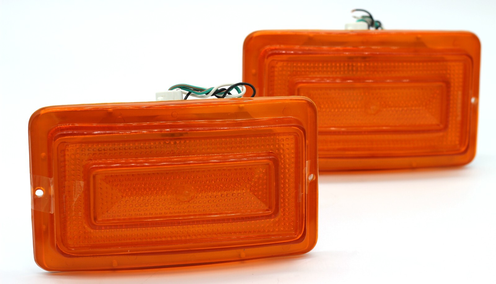 1977 1978 Dodge Truck Amber Parking and Signal Lights Set with Bulbs Set of 2