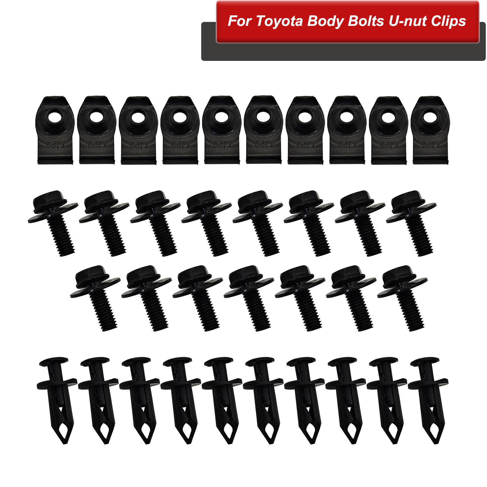 For Toyota Body Bolts U-nut Clips -M6 Engine Under Cover Splash Shield Guard New