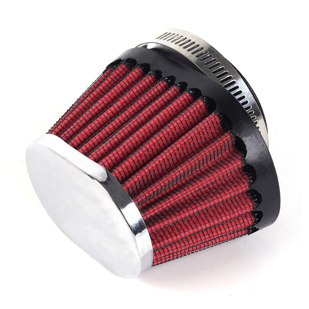 Universal Red 51mm 2inch Motorcycle Air Intake Filter Cleaner Pod Replacement