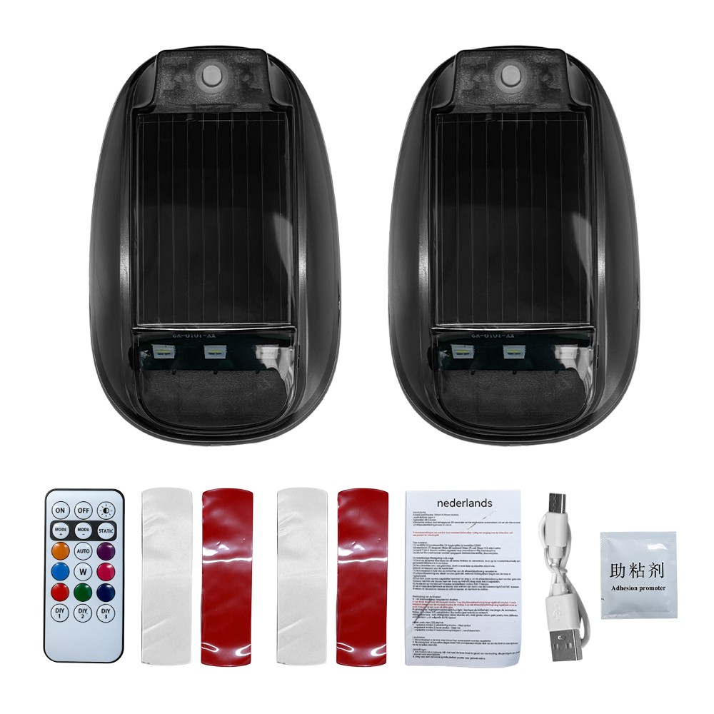 Wireless Solar Powered RGB LED Cab Lights Pro For Truck Trailer RV with Remote